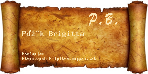 Pók Brigitta névjegykártya